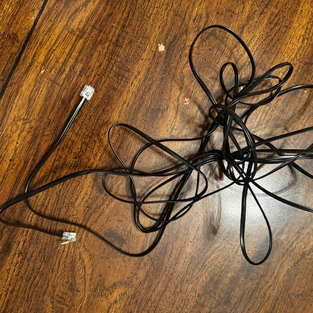 Black VoIP Phone Adapter Cable